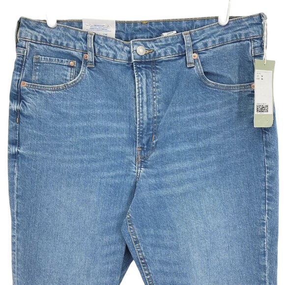 H.M. Women's Denim Ankle Jeans Size 14 Vintage Slim High Waist Stretch Blue NWT - Picture 3 of 12